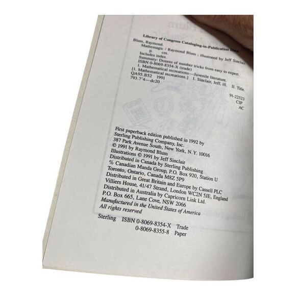 Mathemagic (Revised ed. Edition) Vintage Book - Picture 3 of 3